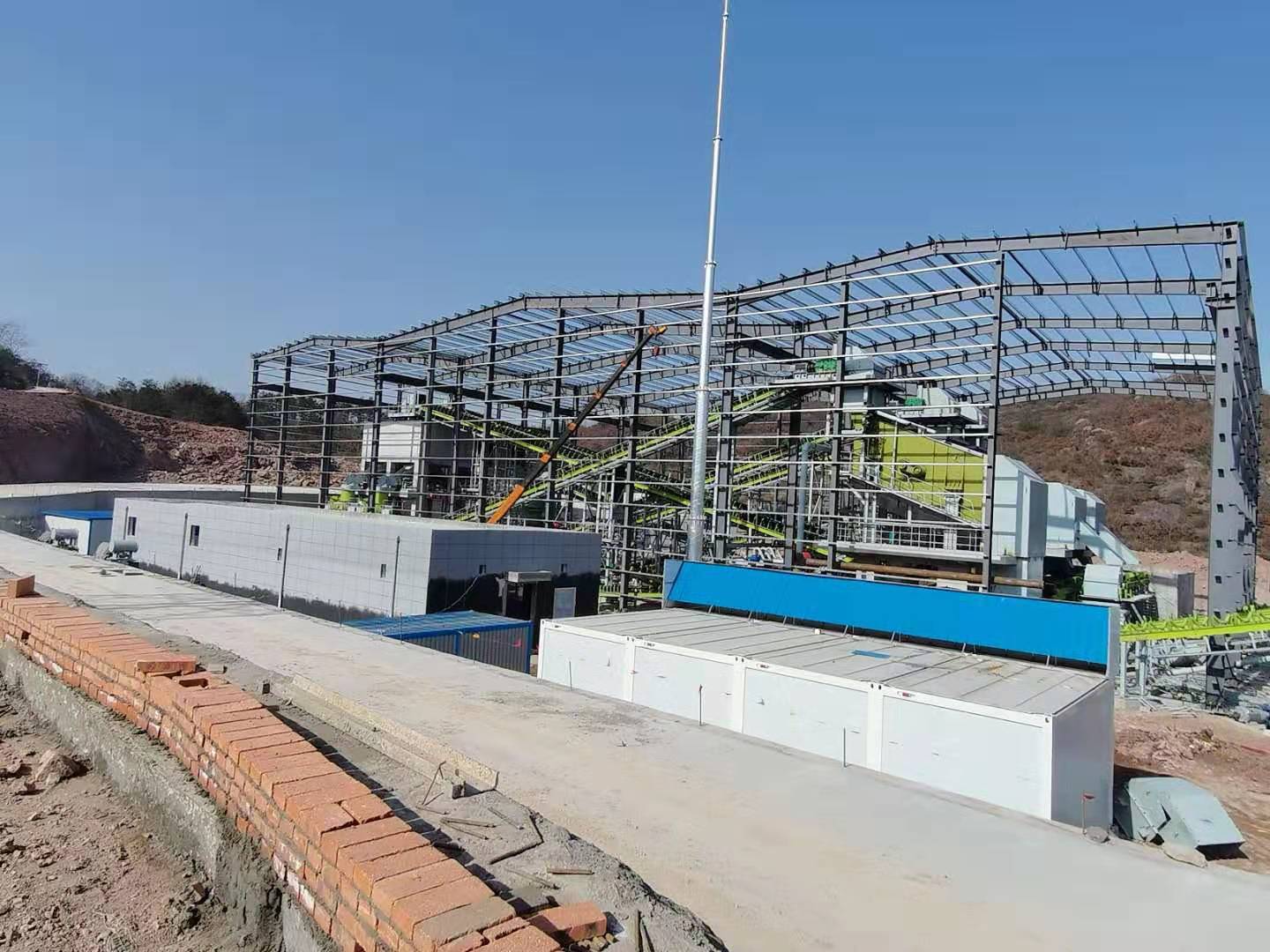国鑫建材机制砂项目一期生产线建成