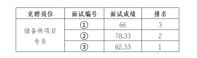 安徽大别山乡村振兴产业发展有限公司竞聘工作人员面试结果公示（二）